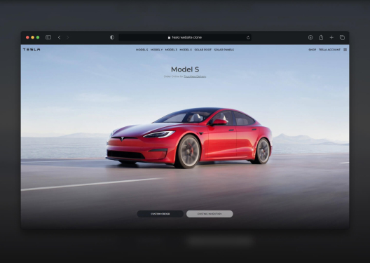Tesla website clone
